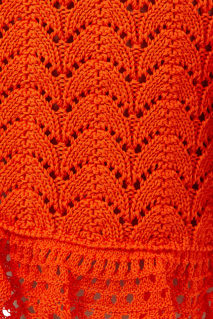 Frill Detail Crochet Dress